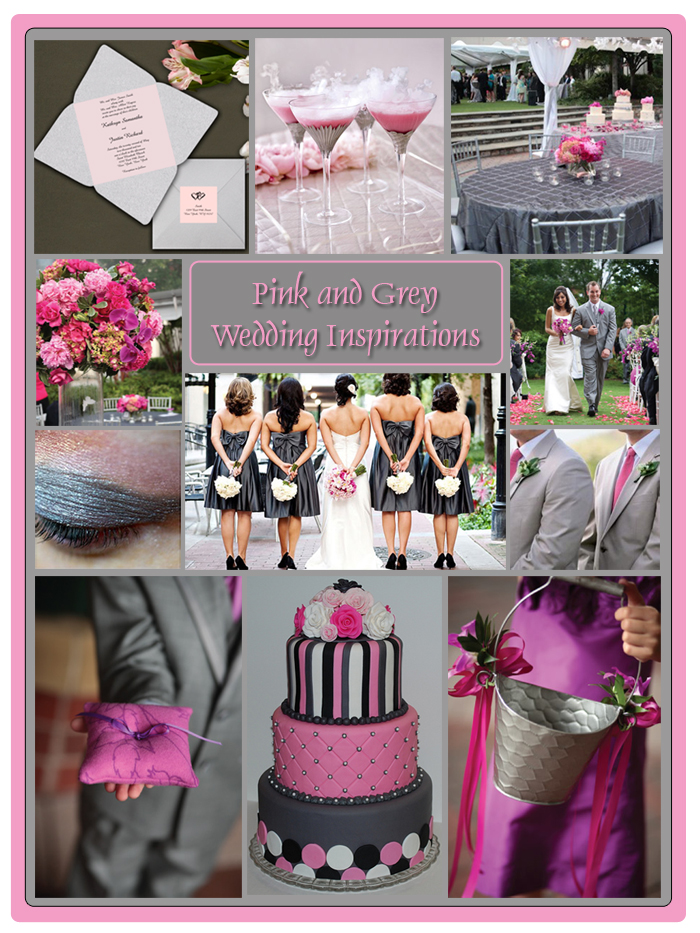 Pink Grey Wedding Inspirations