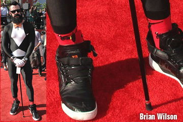 Brian Wilson wearing Sock It to Me Ninja Socks