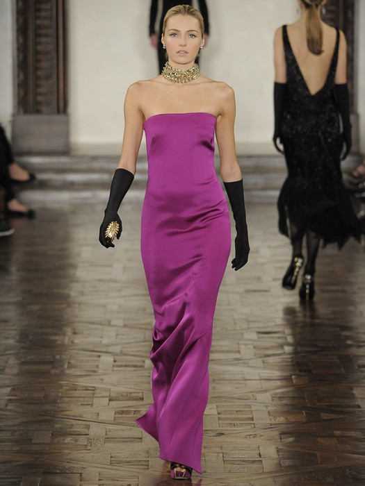 Fashion Week Fall Ralph Lauren Look Purple Gown W H