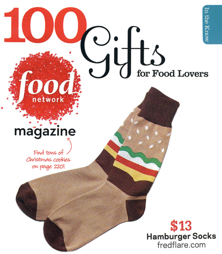 Food Network Magazine Sock it To Me Hamburger Socks