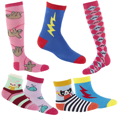 Kids Youth Junior Sock Designs Funky