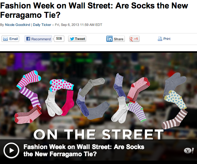 Yahoo Finance On the Street Socks