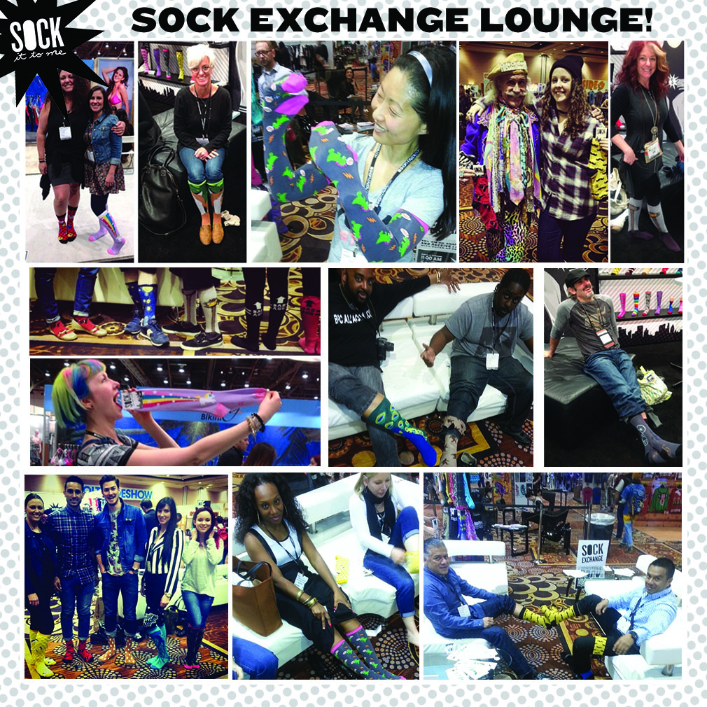 Sock it to me tradeshow sock exchange 2014