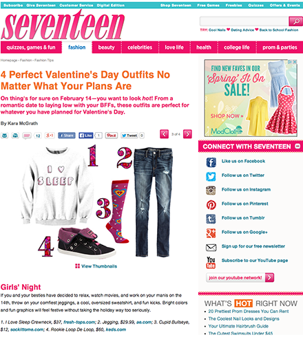 seventeen magazine online