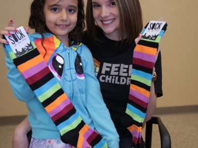 Feed the Children Sock Donation