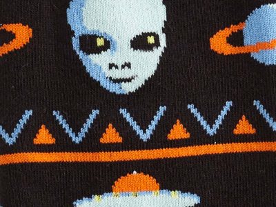 Alien Sweater Sighting Sock Detail