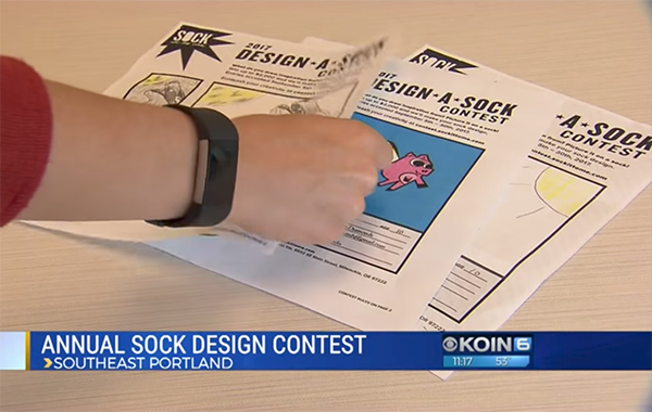 KOIN News Design-a-Sock Contest Interview Entry Stack