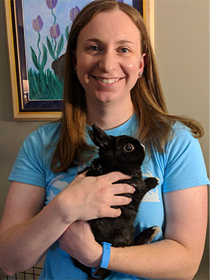 Sock It to Me Cool Girl Tracy Wiczer with Ariana the bunny