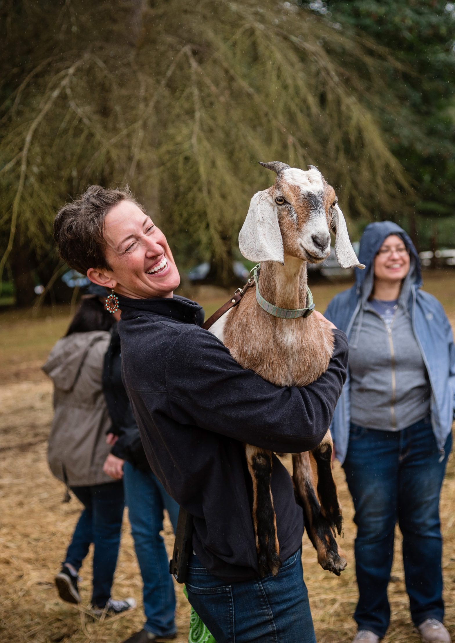 Wendy Smith of Odd Man Inn holds a goat